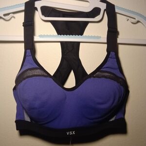 VSX Women's Black and Purple Sports Bra